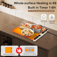 thumbnail image 5 of Aordeep 15x15in Food Warming Mat with 9 Temp Settings, for Meals, Sauces, Small Gatherings, 5 of 5