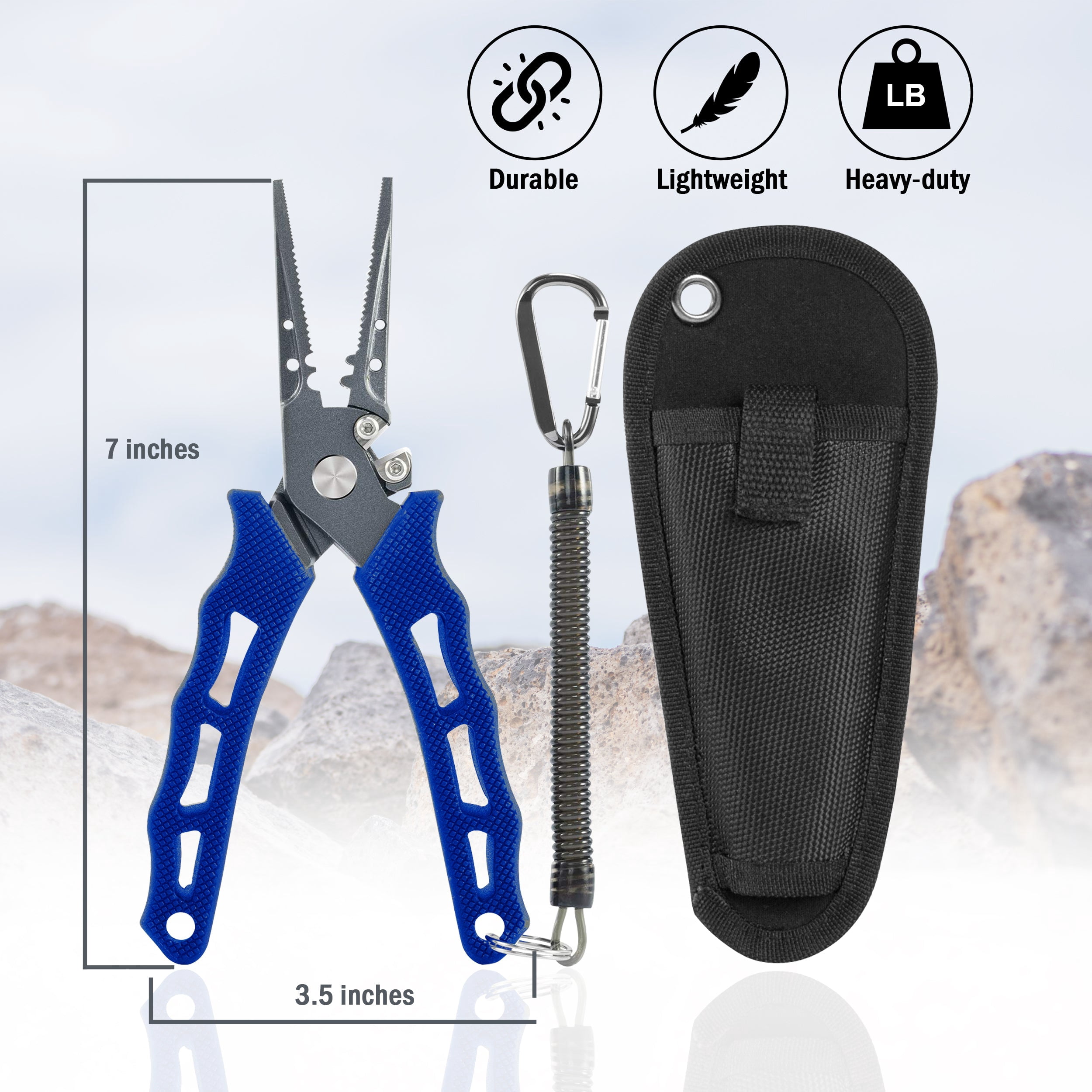 Reaction Tackle Fishing Pliers – Straight Nose Stainless Fishing Pliers