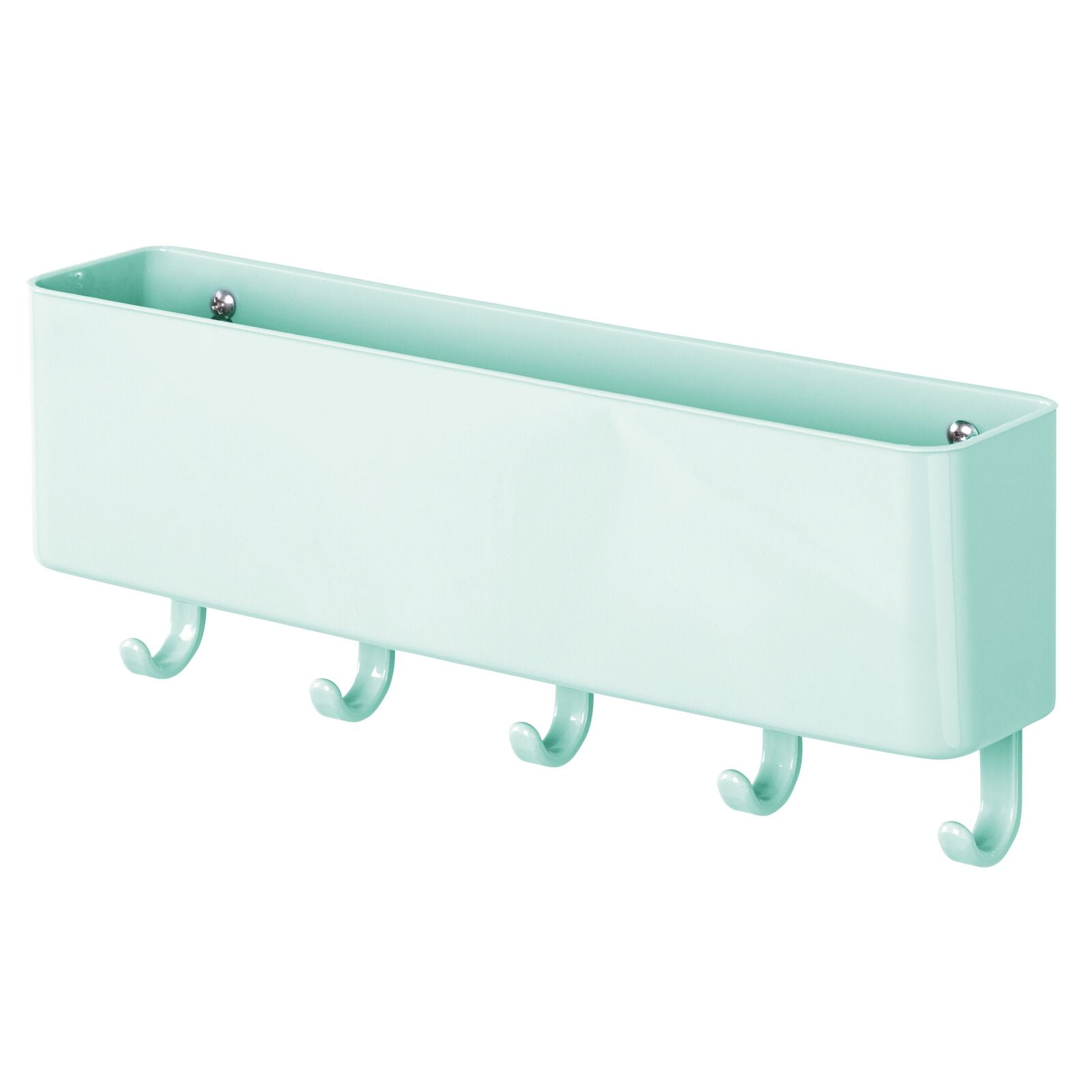 mDesign Wall Mount Modern Plastic Mail Organizer Storage Basket 5