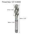 thumbnail image 2 of Unique Bargains 1/2'-12 BSW HSS-Cobalt Spiral Flute Thread Tap Machine Threading Tap Uncoated, 2 of 6