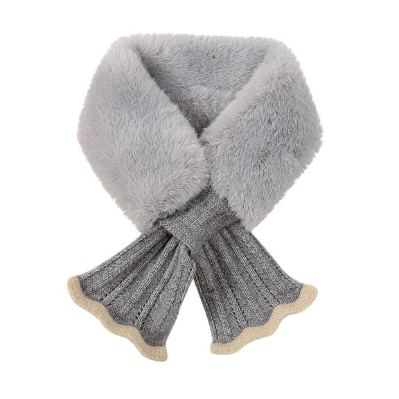 Ahabrexf Color Block Scarf, Women's Winter Thick Knit Design with Warm Protection