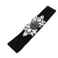 thumbnail image 1 of Cinturón de cintura elástica para mujer Cinturón con hebil de cristal de de imitación Cinturón Ropa informal , 70cm Soledad Cinturón elástico de cintura para mujer, 1 of 6