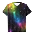 thumbnail image 3 of UPPADA T-Shirts d'Été pour Femmes à Imprimé Graphique, Col Ras du Cou, Décontractés, Manches Courtes, Coupe Ample, Chandails à Enfiler, Mode, Vacances, Plage, Blouses Multicolores, S, 3 of 4