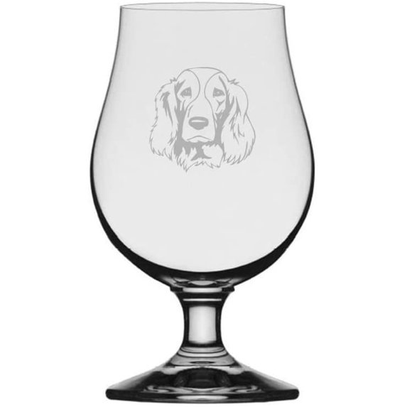 WELSH SPRINGER SPANIEL Dog Themed Etched 13.25oz Iona Beer Glass