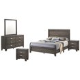 thumbnail image 1 of Rustic Wood Gray 5pc Bedroom Set in Full Size with 2 Nightstands, 1 of 6