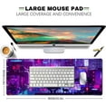 thumbnail image 3 of Gaming Desk Mat Purple, Japanese Warrior Extended Mousepad, Tokyo City Neon Signs, Vaporwave Decor, PC Gaming Matt, XL Deskmat Aesthetic Mouse Pad, 3 of 6