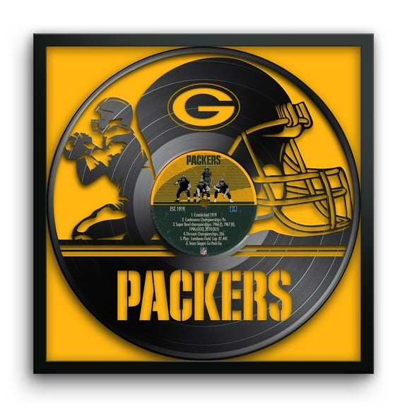 Green Bay Packers Framed 13" x 13" Vinyl Record Art Print