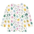 thumbnail image 3 of CYRBOKO Easter T-shirts for Girls, Breathable Casual Crewneck 3/4 Sleeve Kids Tops Multicolor Size 5-6 T, 3 of 3
