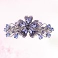 thumbnail image 1 of HINTRMENT 1Pc Hair Barrettes For Girls Purple Flower Rhinestone Alloy For Women Wedding Party, 1 of 8