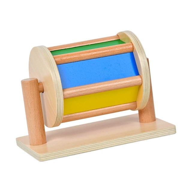 Tambor giratorio Montessori, juguete de aprendizaje temprano, rodillo de habilidades motoras finas, juguete para bebés, juguete sensorial, tambor roda