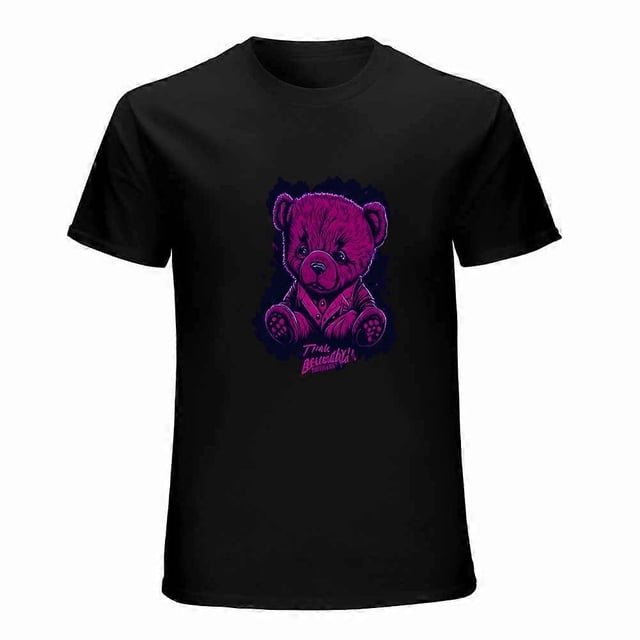 Cute Little Bear T-shirt Pink Teddy Bear T-shirt Oversized tees Unisex tees Trendy t-shirt