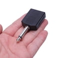 thumbnail image 6 of Black 6.35 1/4" Male to Dual Female Mono Y Cord PA Audio Cable Adapter, 6 of 8