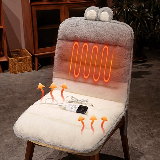 TIMIFIS Cling Film Cover Heating Cushion Office Chair Cushion Computer Chair Back Cushion Winter Warming Cushion Cushion Seat Backrest Kitchen Gadgets