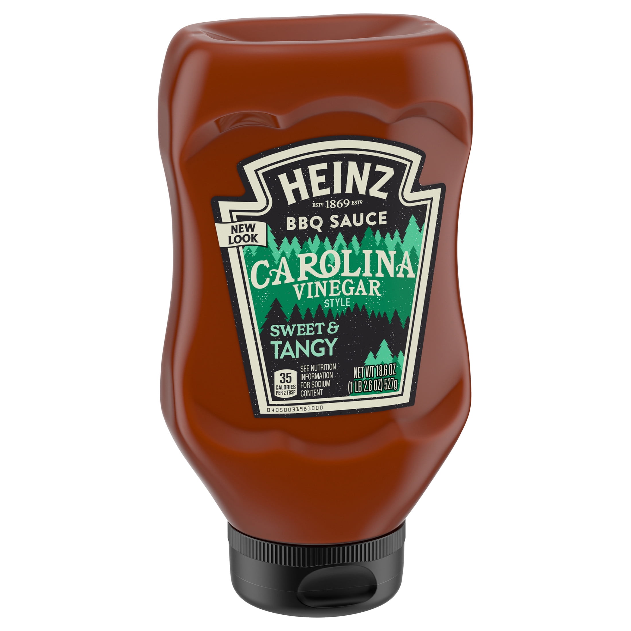 Heinz Carolina Vinegar Style Sweet & Tangy Barbecue BBQ Sauce, 18.6 oz Bottle