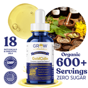 Goldcidin Liquid Formula - Gut Cleanse & Immune Support Supplement - Biofilm Disruptor for Digestive Health & Microbial Balance - 18 Botanical & Essential Oil Blend for Wellness (1 oz)