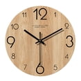 thumbnail image 4 of Reloj de pared artístico, reloj decorativo minimalista de madera de 12 pulgadas, adorno para Color madera, 4 of 9