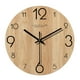 thumbnail image 4 of Reloj de pared decorativo elegante de 12 pulgadas, moderno, de madera, vintage, silencioso, redondo, artístico. Color madera, 4 of 9