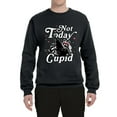 thumbnail image 2 of Wild Bobby Not Today Cupid Cute Funny Trash Panda Meme Valentine's Day Unisex Crewneck Sweatshirt, 2 of 6