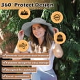 thumbnail image 3 of Tirrina Women's Outdoor Sun Protection Fishing Cap with Neck Flap Wide Brim Mesh Hat for Travel Camping Hiking Hunting, 3 of 7