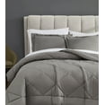 thumbnail image 3 of Cannon Percale 200 Thread Count Solid 100% Cotton Comforter Set Grey Cotton 3-Piece King Comforter Set, solid color themed, for Men and Women, OEKO-TEX Certified Confidence, 3 of 5