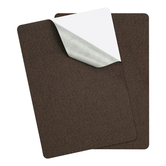 Uxcell 8x11 inch Linen Repair Patches, 2Pcs Self-Adhesive Fabric Patch for Sofas Tote Bags Furniture Car Seats Clothes Tents, Dark Brown