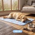 thumbnail image 5 of Cooling Mat for Dogs Pet Cooling Mat 17.7 X 17.7 Inch Ice Silk Cooling Mat for Dogs Blue Polar Bear Print Dog Cooling Mat for Indoor Outdoor Use for Dogs Cats Small Pets 1 Pack, 5 of 7
