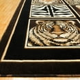 thumbnail image 3 of Allstar Black High Density Double Shot Drop-Stitch Carving Exotic Animal Skin and Nature. Safari Woven Area Rug (3' 9" x 5' 1"), 3 of 5
