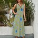 thumbnail image 2 of Vestido Largo Sin Mangas Para Mujer, Floral Traje Informal Para Cumpleaños, Verano, 2 of 5