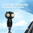 thumbnail image 3 of Ventilador portátil Owl recargable, mini ventilador de escritorio USB | Ventilador de refrigeración portátil con pantalla digital | 3 Velocidades para oficina, hogar, exteriores, gimnasio, 3 of 5