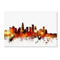 Trademark Fine Art "Los Angeles California Skyline III" Canvas Art by Michael Tompsett