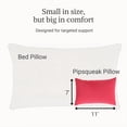 thumbnail image 3 of Pipsqueak Microfiber Pillow - Small, Mini, Tiny - 11 x 7 in - Perfect for Travel, Cars, Airplanes, Camping, Dogs, Toddlers, Kids, Lumbar, Knees and Neck - Ages 2 Yrs and Up - Red, 3 of 8