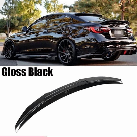 High Kick Duckbill Trunk Spoiler For Infiniti Q50 14-2024 PSM Style Glossy Black