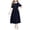 Navy, variant on Uniform Dresses for Girls,Solid Color Doll Collar Button High Waist Preppy Dress Korean Style All Match Casual for Teen Girls Summer,Girls Dresses Navy 7-8 Years