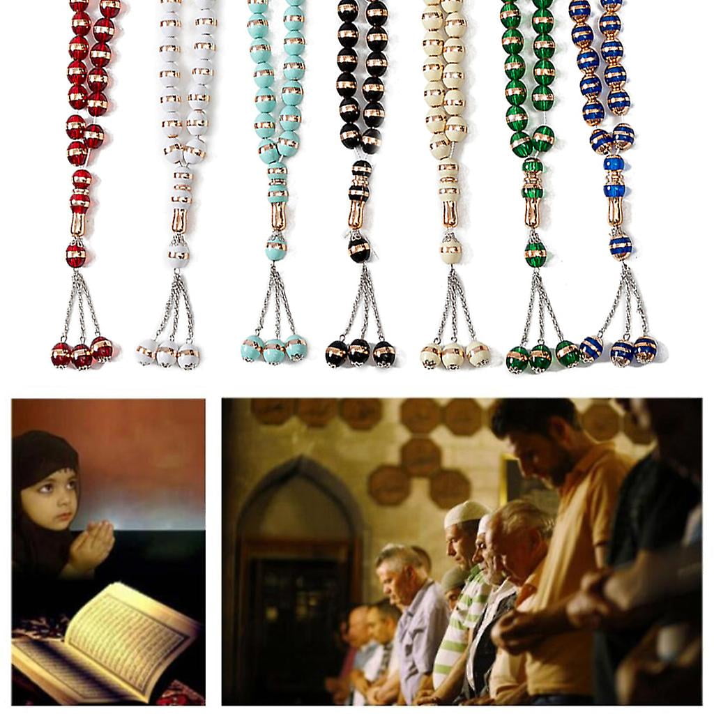 12mm Islamic Prayer Rosary Beads Islam Muslim Prayer Beads Chain As Necklace Blue Walmart