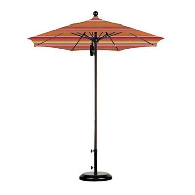 California Umbrella ALTO758117-56000 Parasol Rond en Aluminium de 7,5 Pieds Tissu Sunbrella, Dolve Mango