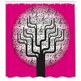 thumbnail image 3 of Ambesonne Music Shower Curtain, Tree, 69"Wx70"L, Hot Pink Black White, 3 of 3