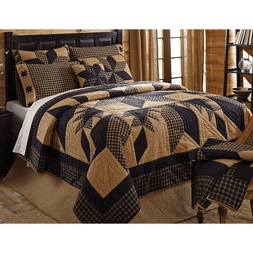 VHC 3-pc Dakota Star Quilt Sets with Quilted Shams & Farmhouse Choices 