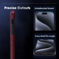 thumbnail image 3 of Ancove for iPhone 16 Pro Max PU Leather + TPU Case Grip Loop Magnetic Stand,Compatible with MagSafe,Built-in Kickstand,for Men Women,Winered, 3 of 7