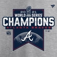 thumbnail image 4 of Youth Heathered Gray Atlanta Braves 2021 World Series Champions Locker Room T-Shirt, 4 of 4