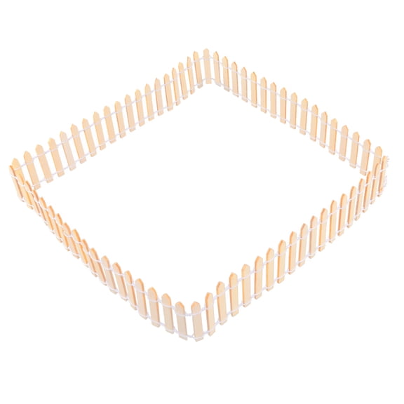 DINHEAROM 1 Set Small Garden Fence Edging in Wood Color for Succulent Plant Lovers