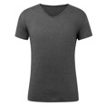 thumbnail image 4 of Big and Tall Shirts for Men Summer Short Sleeved V Neck Short Sleeved Solid Color Casual Slim V Neck T Shirt T Shirts Men Pack for Custom Shirt Long Sleeves Man S, 4 of 5