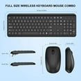 thumbnail image 6 of Wireless Keyboard and Mouse Combo, Full Size Silent Ergonomic Keyboard and Mouse, Long Battery Life, Optical Mouse, 2.4G Lag-Free Cordless Mice Keyboard for Computer, Mac, Laptop, PC, Windows, 6 of 6