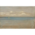 thumbnail image 2 of Ferdinand Katona 14x11 Black Ornate Wood Framed Double Matted Museum Art Print Titled: Sea (1900), 2 of 5