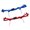 blue and red, variant on 2Pcs Elastic Sport Waist Belts Race Bib Holder Adjustable Running Waistband with 6 Elastic Rings for Running Cycling