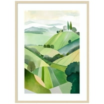 Amanti Art Hampshire Hills I Wood Framed Wall Art Print