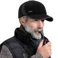 thumbnail image 5 of Winter Baseball Cap for Men, Adjustable Warm Outdoor Sport Golf Cap Hats Dad Caps Earflaps Thicken 55-60CM, 5 of 6