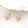 thumbnail image 4 of Goldtone Crystal Teardrop Design Dangle Earrings Woman Fashion  Jewelry-157-A, 4 of 4