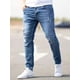thumbnail image 3 of Jeans De Hombre De Corte Ajustado Casual A La Moda, 3 of 6