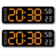 thumbnail image 1 of Reloj Electrónico Multifuncional Simple, Rectangular, con Fuente Grande, Despertador, Se Puede Colgar o Colocar de Pie A, 1 of 5