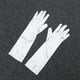thumbnail image 4 of FELTECHELECTR 1 par de guantes largos de satén con lazo para niña de las flores, para boda, fiesta de noche (blancos), 4 of 5